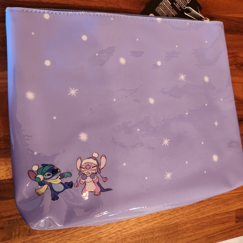Stitch & Angel Winter PU Cosmetic Bag NWT - Picture 3 of 5